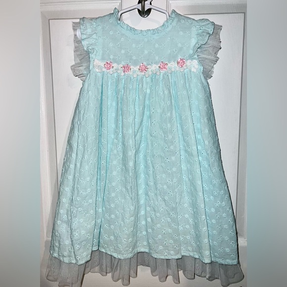 BONNIE JEAN | Eyelet Empire Dress | Easter Dress - Picture 2 of 5